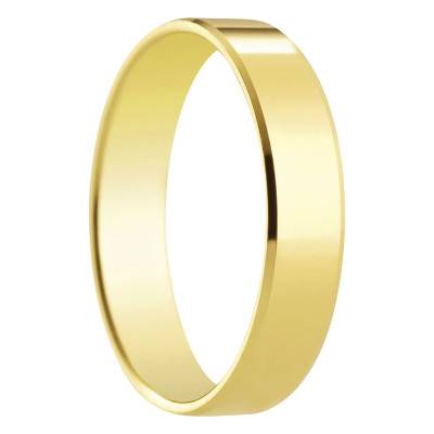 750/1000 Yellow Gold Standard Ribbon Sonseca Wedding Ring, Width 4 mm - Amore
