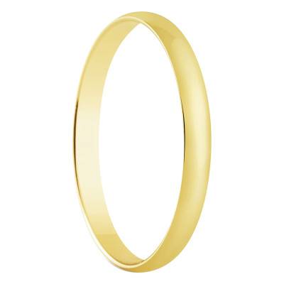 750/1000 Yellow Gold Standard Half-Dome Madrid Wedding Ring, Width 2,50 mm - Amore