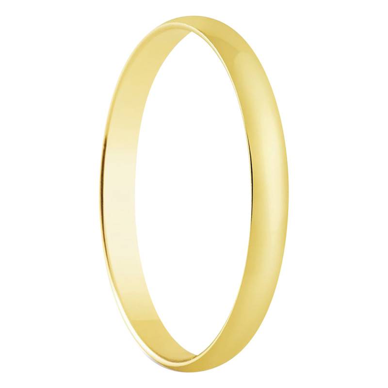 750/1000 Yellow Gold Standard Half-Dome Madrid Wedding Ring, Width 2,50 mm - Amore