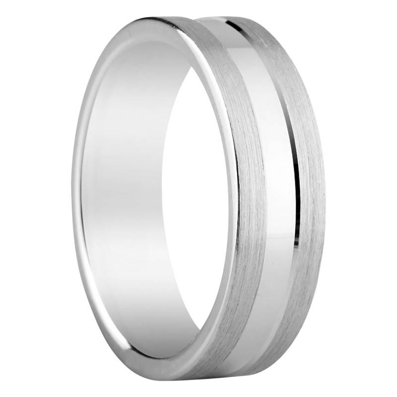 Ribbon Standard Sabadell Wedding Ring in 925/1000 Silver, Width 6 mm - Amore
