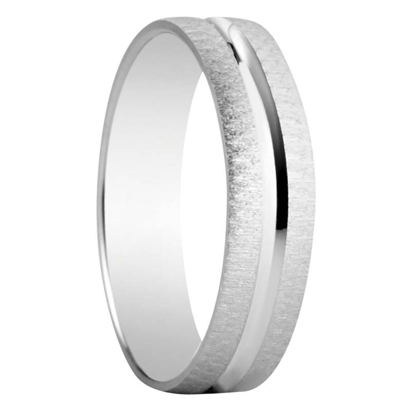 925/1000 Silver Standard Band Badajoz Wedding Ring, 4 mm Width - Amore
