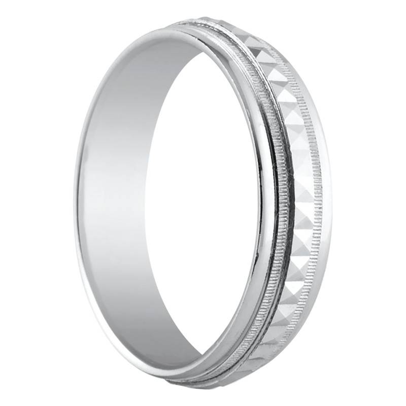 925/1000 Silver Standard Band Lérida Wedding Ring, 5 mm Width - Amore