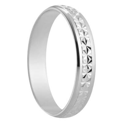 Half-Dome Standard Malaga Wedding Ring in 925/1000 Silver, Width 4 mm - Amore