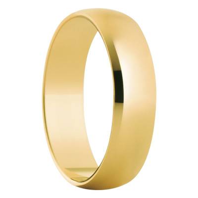 Alliance Demi-Bombée Standard Madrid en Or Jaune 750, Largeur 5 mm - Amore