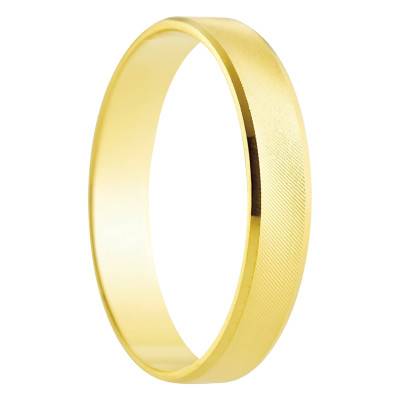Alliance Concave Standard Cordoue en Or Jaune 750, Largeur 4 mm - Amore