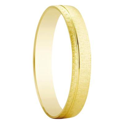 750 Yellow Gold Standard Half-Domed Séville Wedding Ring 3.50 mm - Amore
