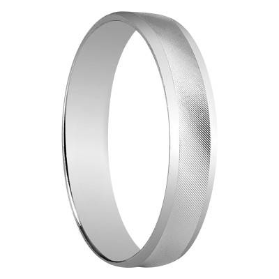 Alliance Concave Standard Cordoue en Or Blanc 750, Largeur 4 mm - Amore