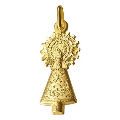 Médaille Vierge du Pilar en Or Jaune 750 - Argyor