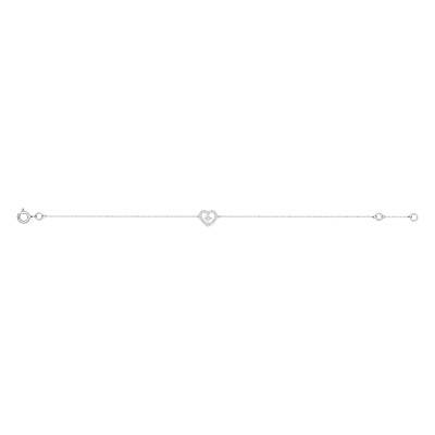 Bracelet en Or Blanc 375 & Oxyde de Zirconium - Emanessence