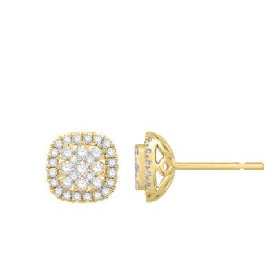 Boucles d'oreilles Diamants 0,48 ct GSI2 et Or Jaune 750 - Diamond Lady