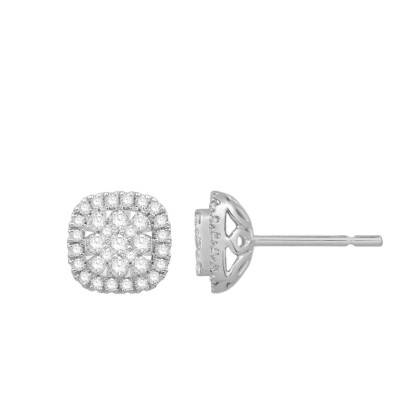 Boucles d'oreilles Diamants 0,48 ct GSI2 et Or Blanc 750 - Diamond Lady