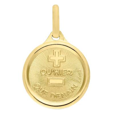 Amour L'Originale Mini 750/1000 Yellow Gold Medal, 12 mm Diameter - Augis