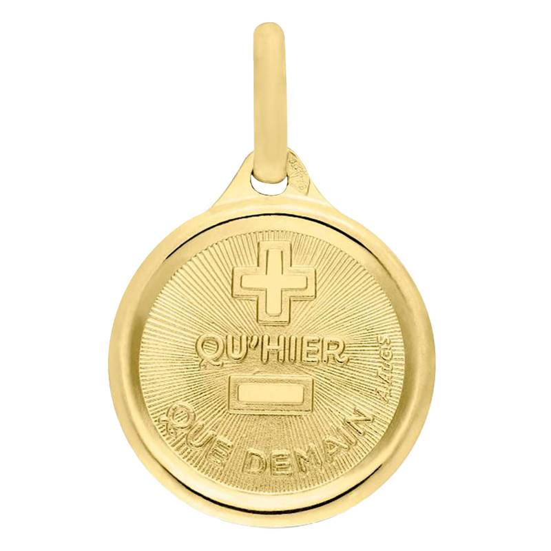 Amour L'Originale Mini 750/1000 Yellow Gold Medal, 12 mm Diameter - Augis