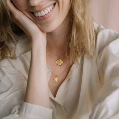 Amour L'Originale Mini 750/1000 Yellow Gold Medal, 12 mm Diameter - Augis