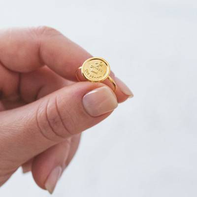 Bague La Médaille d'Amour L'Originale, Or Jaune 750 - Augis