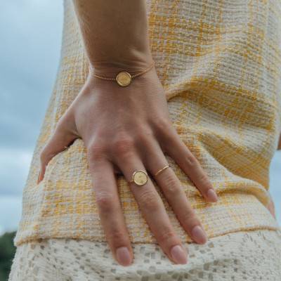 Bracelet La Médaille d'Amour L'Originale, Or Jaune 750, Longueur 16 cm à 18 cm - Augis