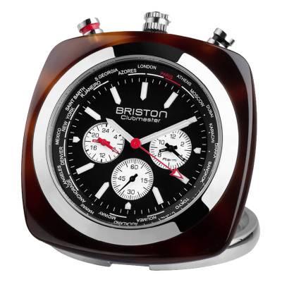 Black Clubmaster Acetate Travel Alarm Clock 211250.SA.T.1 - Briston