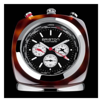 Black Clubmaster Acetate Travel Alarm Clock 211250.SA.T.1 - Briston