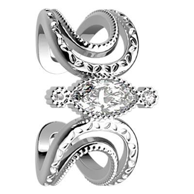 Bague Sultane Argentée & Oxydes de Zirconium - Les Georgettes