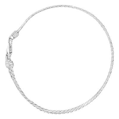 925 Rhodium-Plated Silver Fancy Link Bracelet, Length 18 cm - Manillon
