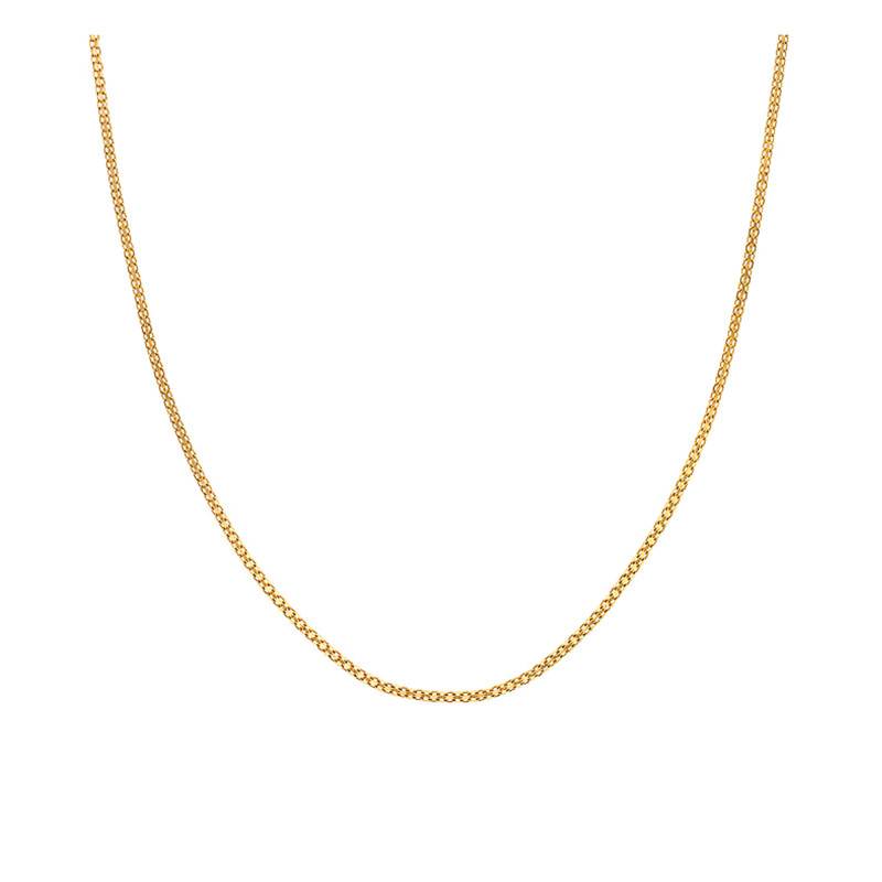 750 Yellow Gold Bismarck Chain, Length 40 cm - Manillon