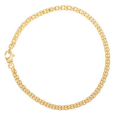 750 Yellow Gold Bismarck Chain Bracelet, Width 3.10 mm, Length 18 cm - Manillon