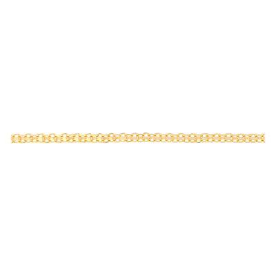 750 Yellow Gold Bismarck Chain Bracelet, Width 3.10 mm, Length 18 cm - Manillon