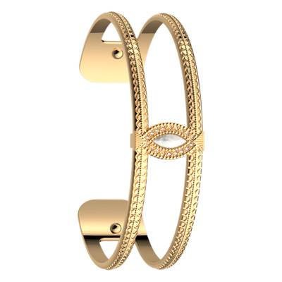 Gold Persian Cuff & Cubic Zirconia, 14 mm and 25 mm - Les Georgettes