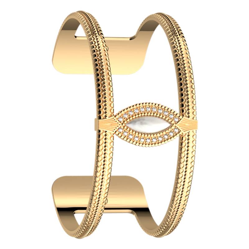 Gold Persian Cuff & Cubic Zirconia, 14 mm and 25 mm - Les Georgettes