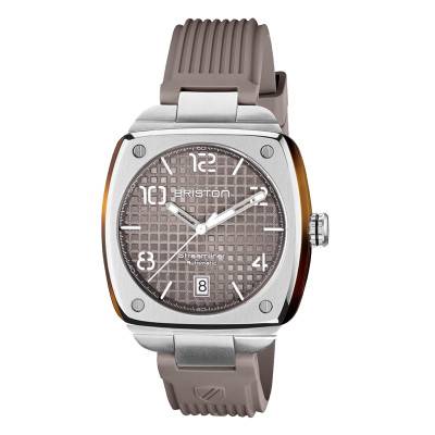 Montre Streamliner Urban Auto Acier et Acetate Taupe - Briston