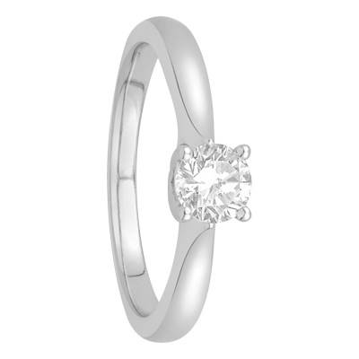 Solitaire Diamants 0,40 ct & Platine, Largeur 2,30 mm - Alliantine