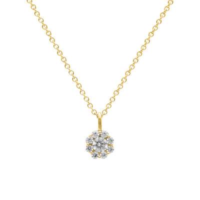 Collier Illusions Diamants 0,30 ct GSI2 et Or Jaune 750, Longueur 40 cm - Diamond Lady