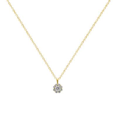 Collier Illusions Diamants 0,20 ct GSI2 et Or Jaune 750, Longueur 40 cm - Diamond Lady