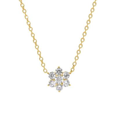 Collier Étoile Diamants 0,77 ct GSI1 et Or Jaune 750 - Diamond Lady
