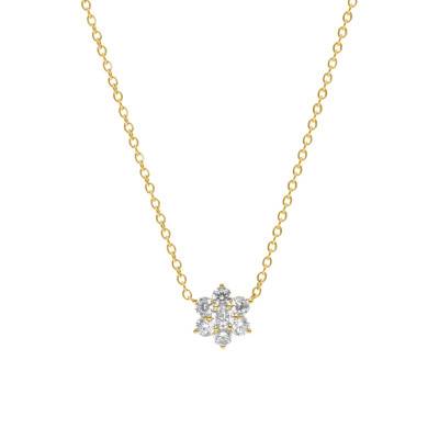 Collier Étoile Diamants 0,77 ct GSI1 et Or Jaune 750 - Diamond Lady
