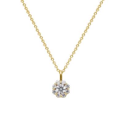 Collier Illusions Diamants 0,40 ct GSI2 et Or Jaune 750, Longueur 40 cm - Diamond Lady