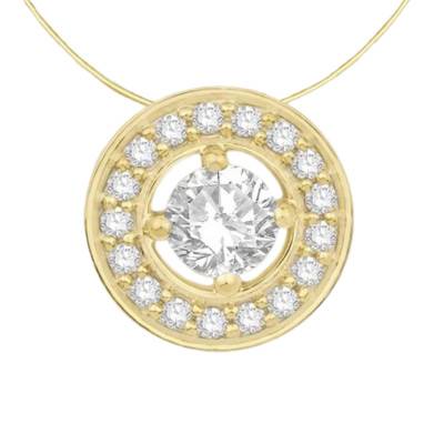 Collier Rond Diamants 0,35 ct GSI2 et Or Jaune 750, Longueur 40 cm - Diamond Lady