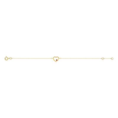 Bracelet Or Jaune 375 Rubis - Emanessence