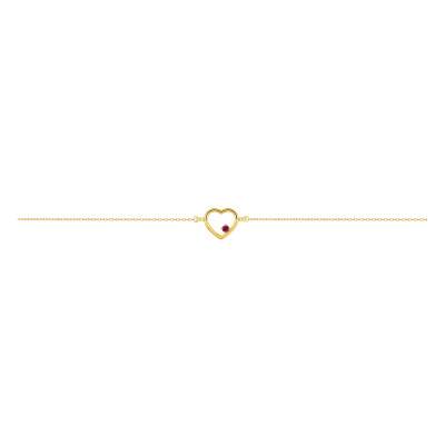 375/1000 9K Yellow Gold & Ruby Bracelet - Emanessence
