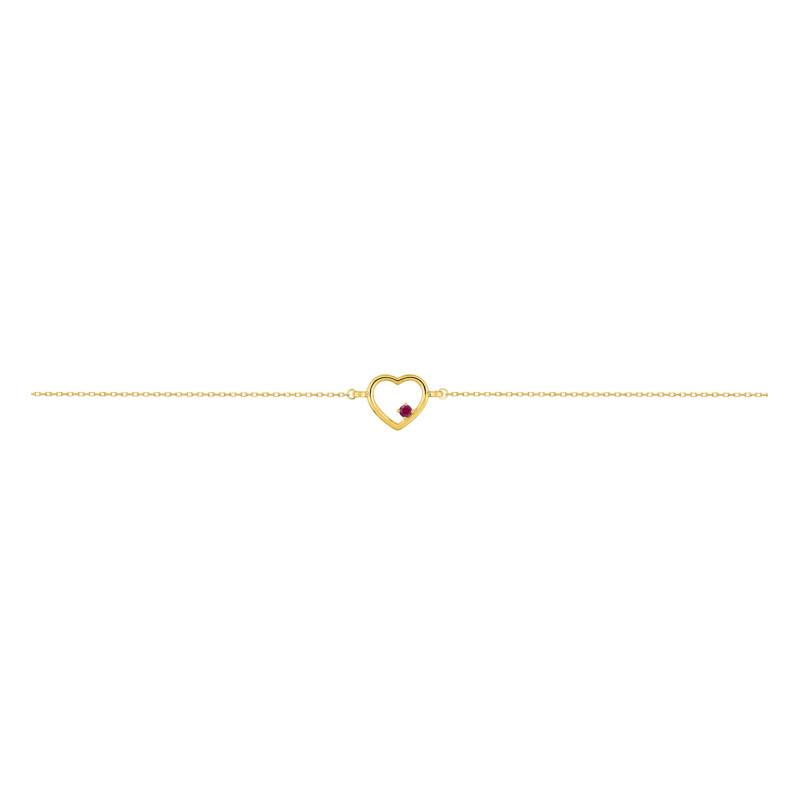 375/1000 9K Yellow Gold & Ruby Bracelet - Emanessence