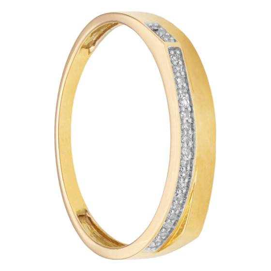 Bague Or Multicolore 9 Carats Avec Tanzanite Et Diamants – Taille 53 – Occasion