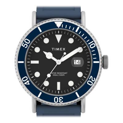 Montre Bracelet Timex Navi Harbour Homme TW2U55600 - Boîtier Acier 41mm - Cadran Noir - Quartz - Étanche 100m