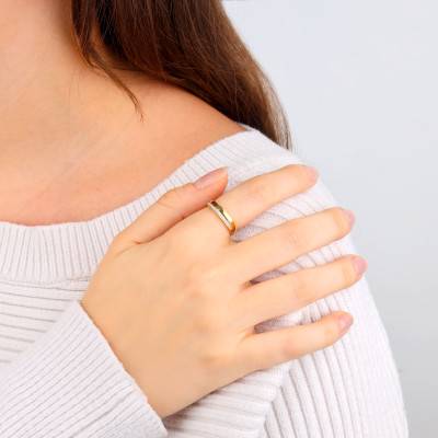 Bague Diamants 0,05 ct en Or Jaune 375 - Divine