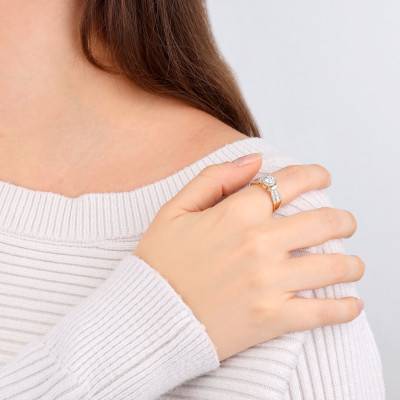 Bague Diamant 0,50 ct en Or Jaune, Taille 54 - Divine
