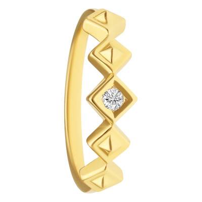 Bague Louvre Diamant 0,07 ct & Or Jaune 750 - Façonnier