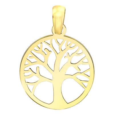 Yellow Gold Tree of Life Pendant - Vandona