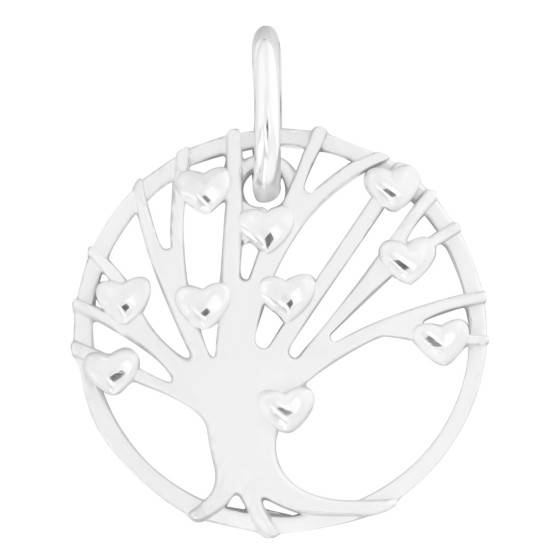 Collier avec pendentif double cœur en argent sterling avec