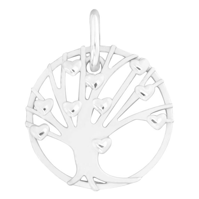 Sterling Silver Tree of Life & Hearts Pendant 925 - Emanessence