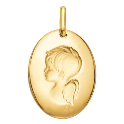 Yellow Gold Cherub Medal - Lucas Lucor
