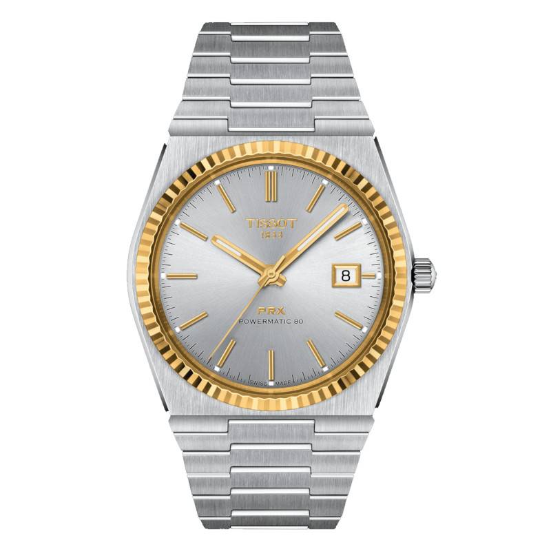 PRX Powermatic 80 Steel and 18K Gold Bezel 40mm Watch T9314074103101 - Tissot